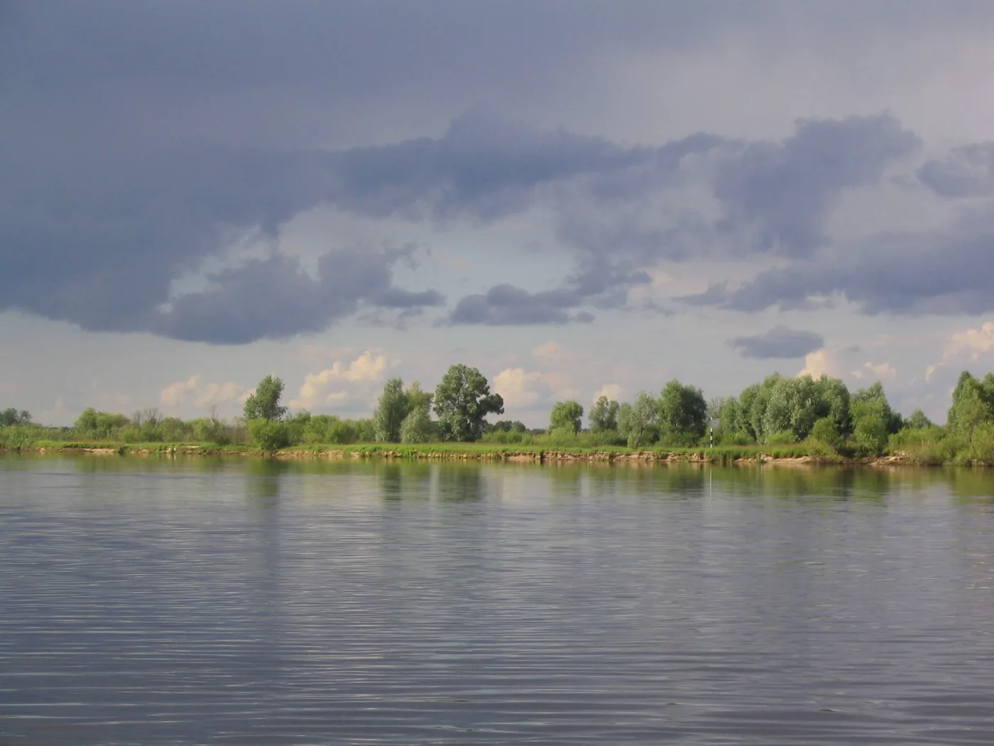 Припять в Полесье: низкий берег и заливные луга